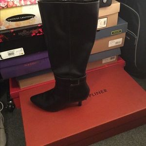 Anne Klein Women’s Cuthbert Knee High Black Boots